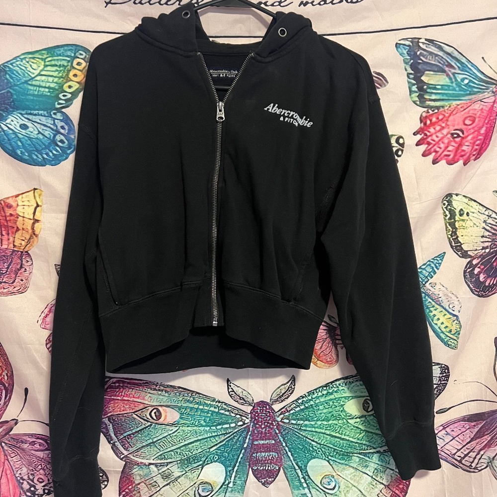 Soft A&F Fleece Line Back Sweatshirt Hoodie